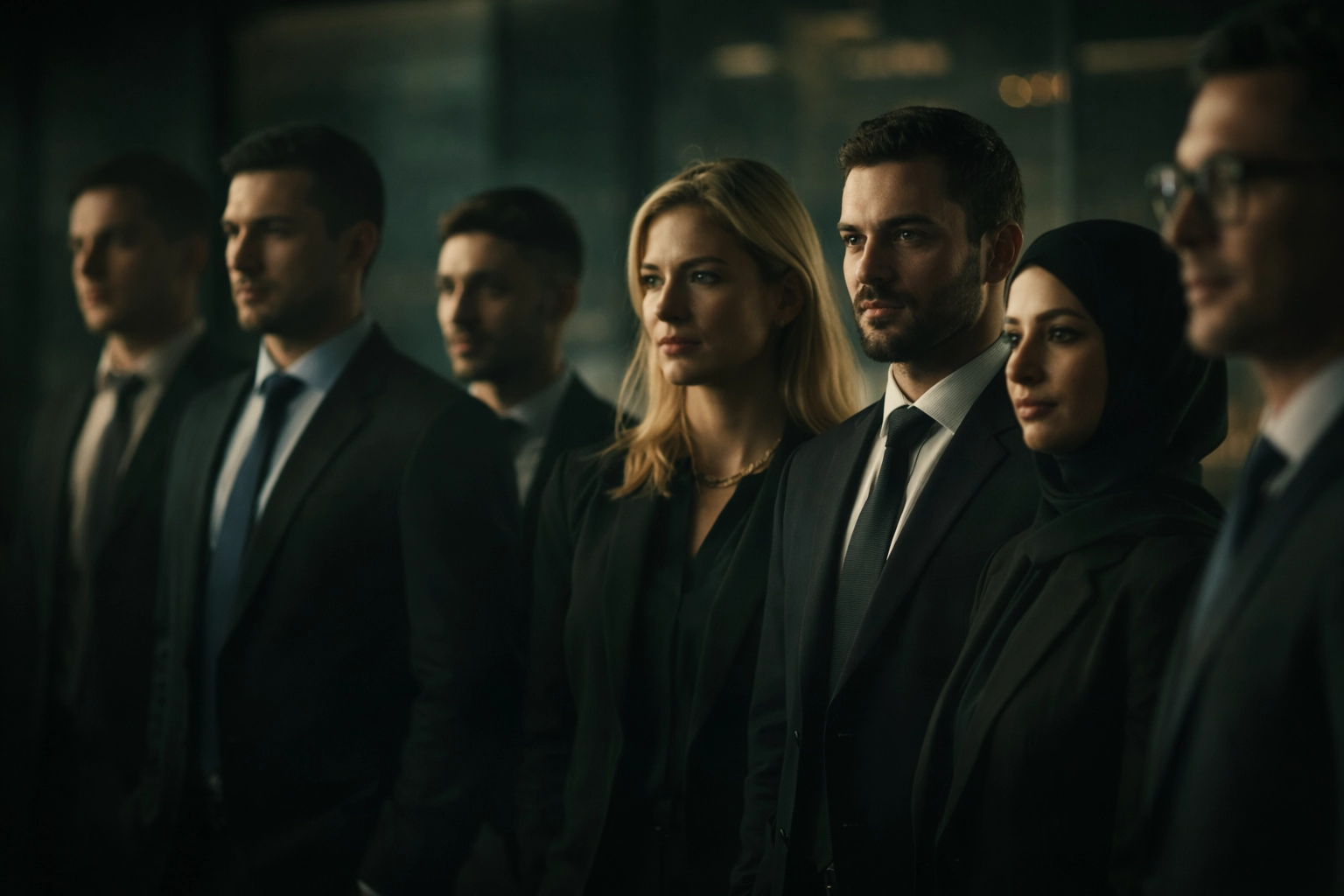 Professional team collaboration in modern workspace